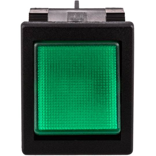 Interruttore a bilanciere verde luminoso DPST a 4 pin - Cablematic