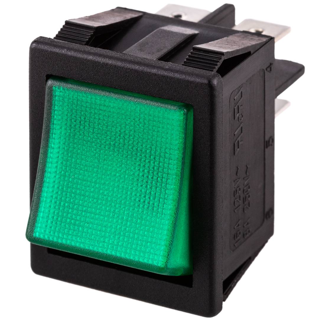 Interruttore a bilanciere a 4 pin da 30 A ad alta corrente con LED verde -  Impermeabile