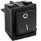 Black rocker switch DPST 4 pin