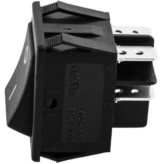 Black rocker switch DPST 4 pin