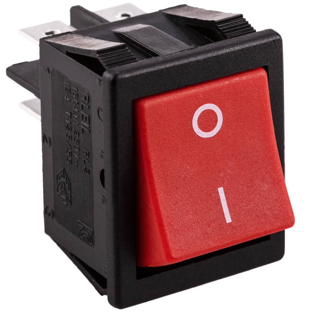 Red rocker switch DPST pin Cablematic