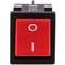 Interruttore a bilanciere DPST rosso a 4 pin