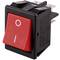 Interruttore a bilanciere DPST rosso a 4 pin