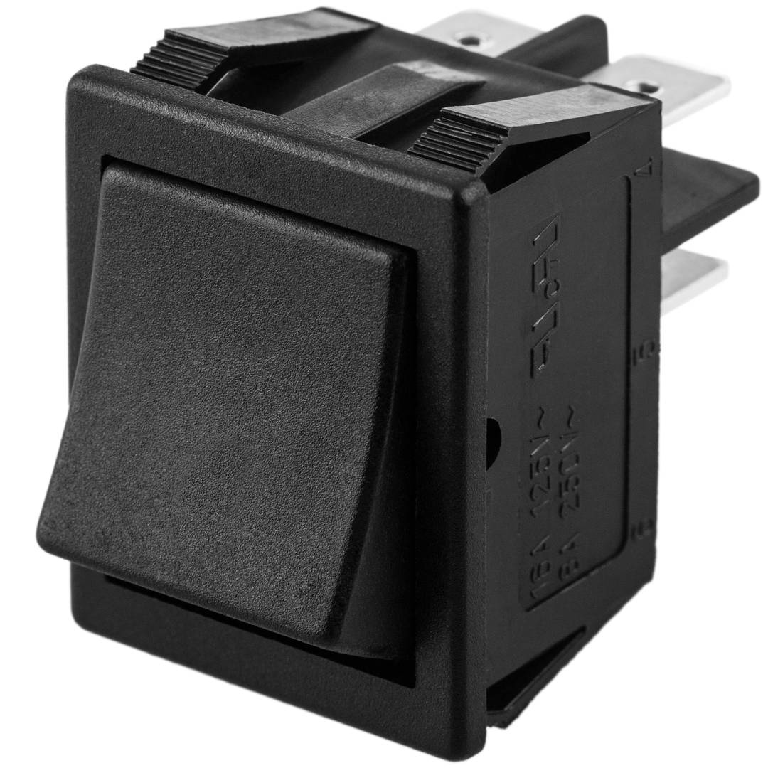 Interruptor basculante momentáneo negro DPST 4 pin