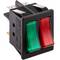Rocker light  red and green switch two channel DPDT 6 pin