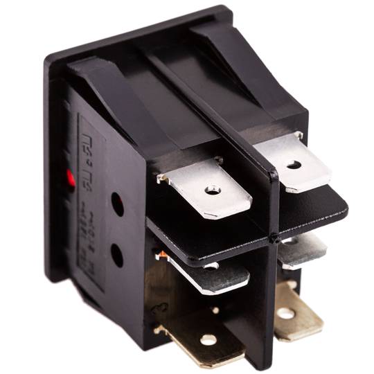 Rocker light  red and green switch two channel DPDT 6 pin