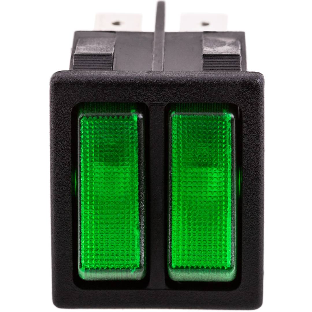 Interrupteur à bascule vert à deux canaux DPDT 6 broches