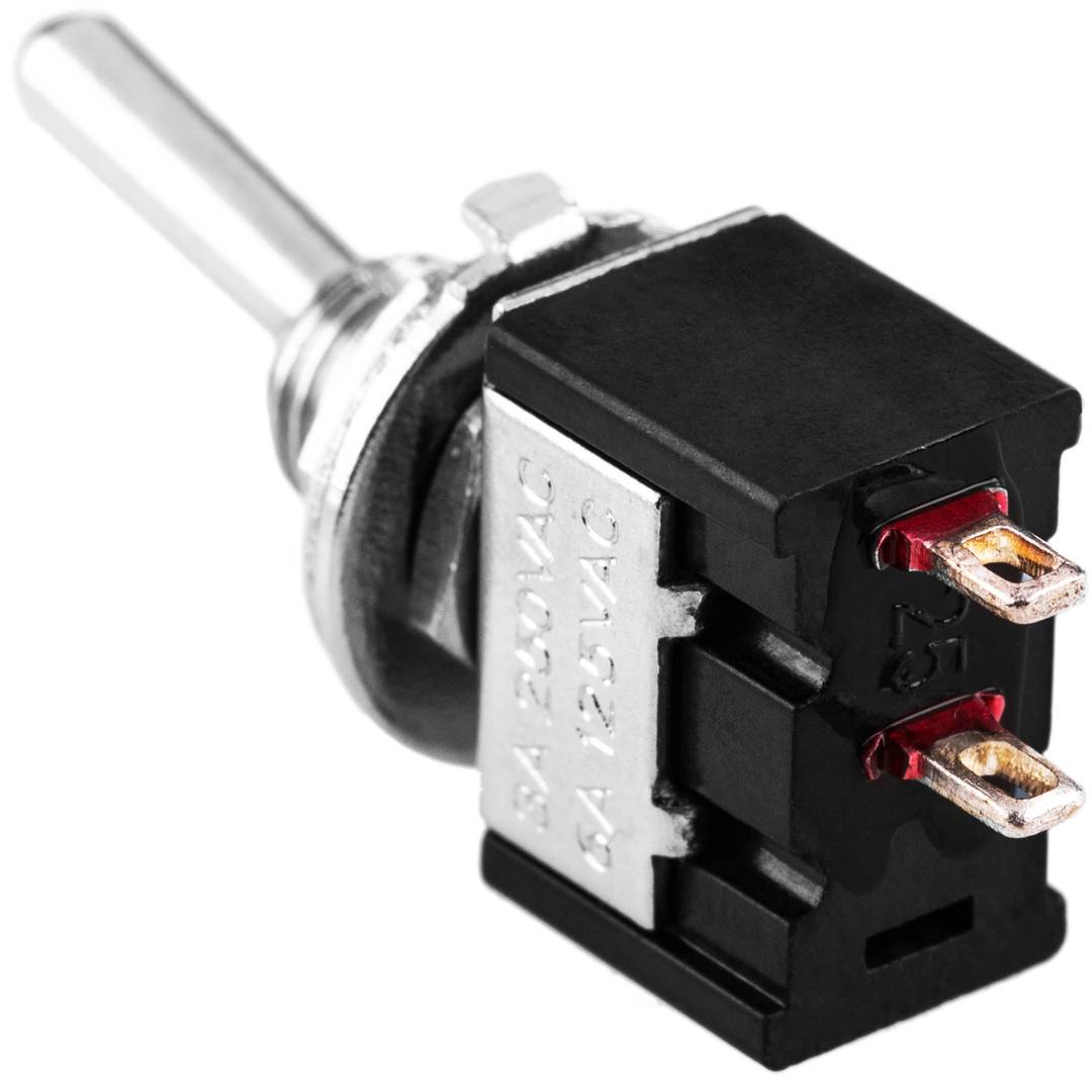 TWTADE Mini interruptor basculante de palanca de 2 pines de  encendido/apagado con pestillo AC 6A/125V 3A/250V SPST resistente con  cables de 5 pulgadas