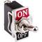 Interruptor basculante tipo palanca plateado SPST 2 pin 10A 15A