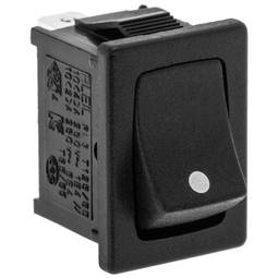 Interruttore A Bilanciere Nero DPST On/Off 15A 250V - Dimensioni Rettangolari Grandi Per Pannello 27x21mm