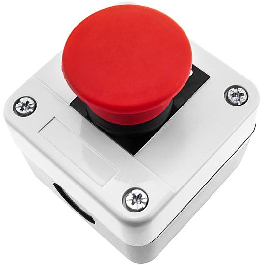 Boîte de commande avec bouton poussoir et arrêt d'urgence sans blocage NC STOP