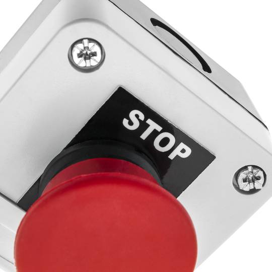 Boîte de commande avec bouton poussoir et arrêt d'urgence sans blocage NC STOP