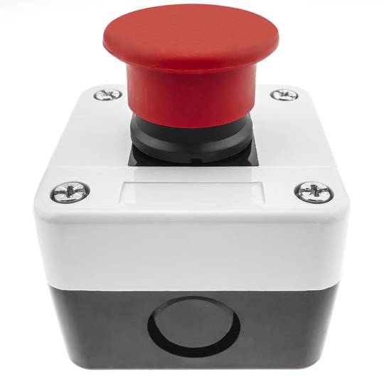 Boîte de commande avec bouton poussoir et arrêt d'urgence sans blocage NC STOP