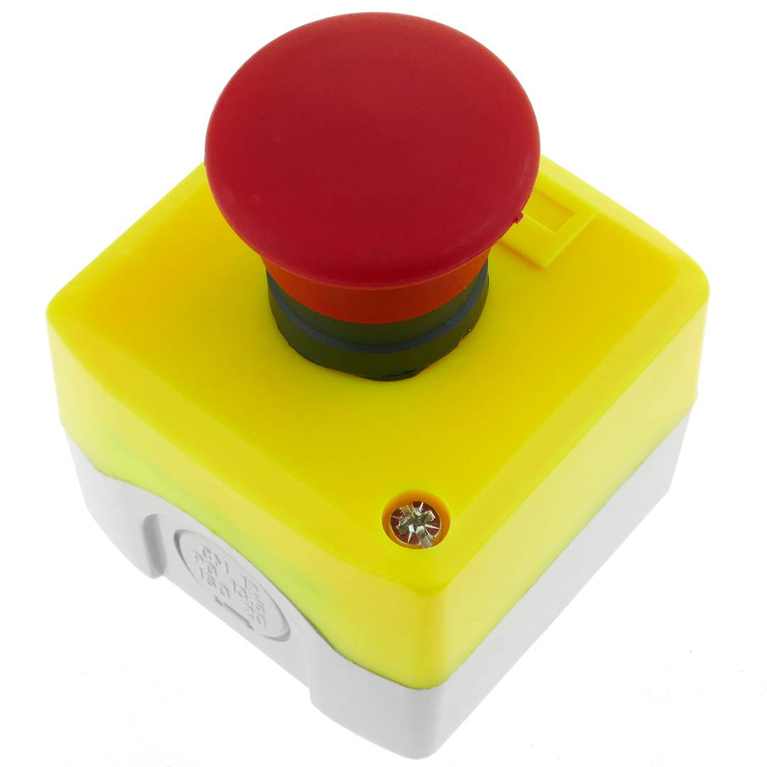 Scatola di controllo con pulsanti momentaneo d'emergenza senza blocco NC