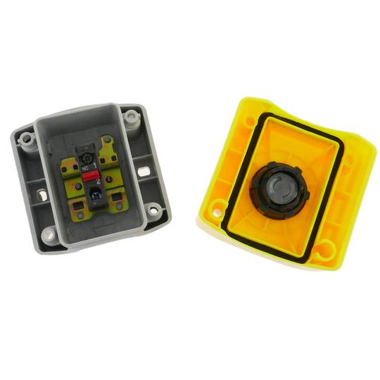 Scatola di controllo con pulsanti momentaneo d'emergenza senza blocco NC