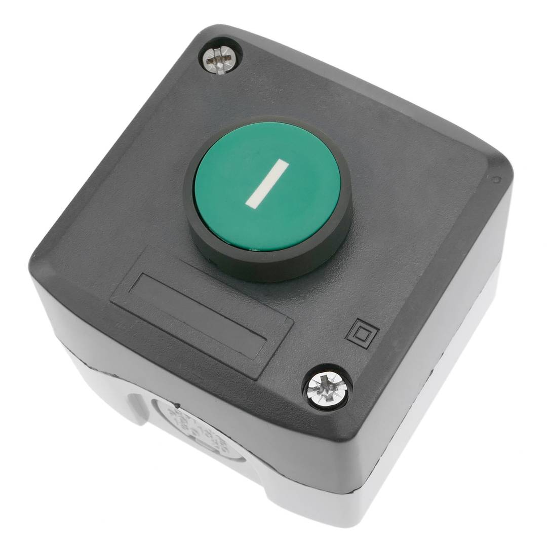 Boîte de commande avec 1 bouton poussoir momentanés vert 1NO XAL-D102