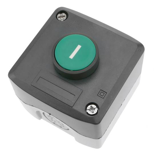 Boîte de commande avec 1 bouton poussoir momentanés vert 1NO XAL-D102
