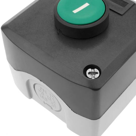 Boîte de commande avec 1 bouton poussoir momentanés vert 1NO XAL-D102