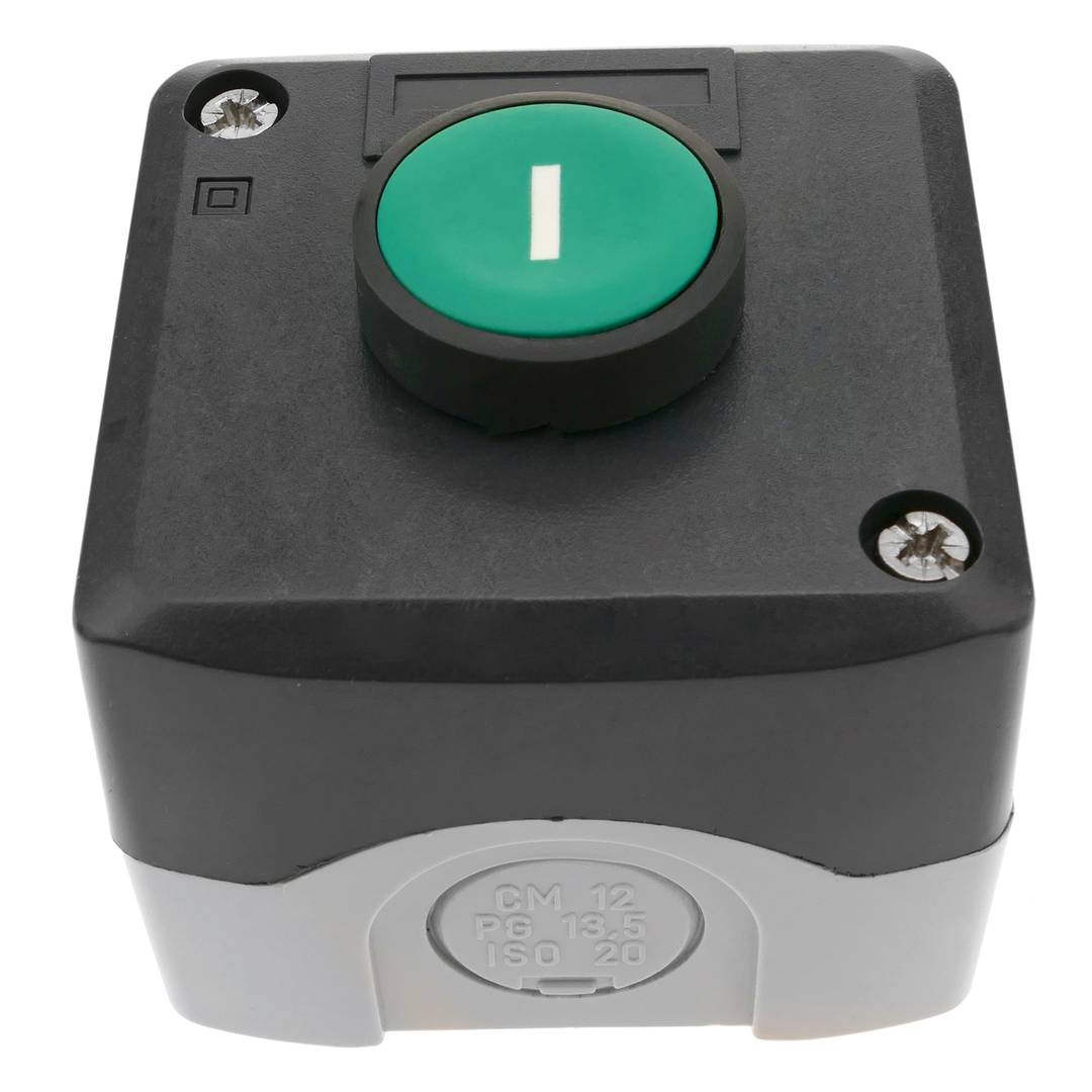 Boîte de commande avec 1 bouton poussoir momentanés vert 1NO XAL-D102