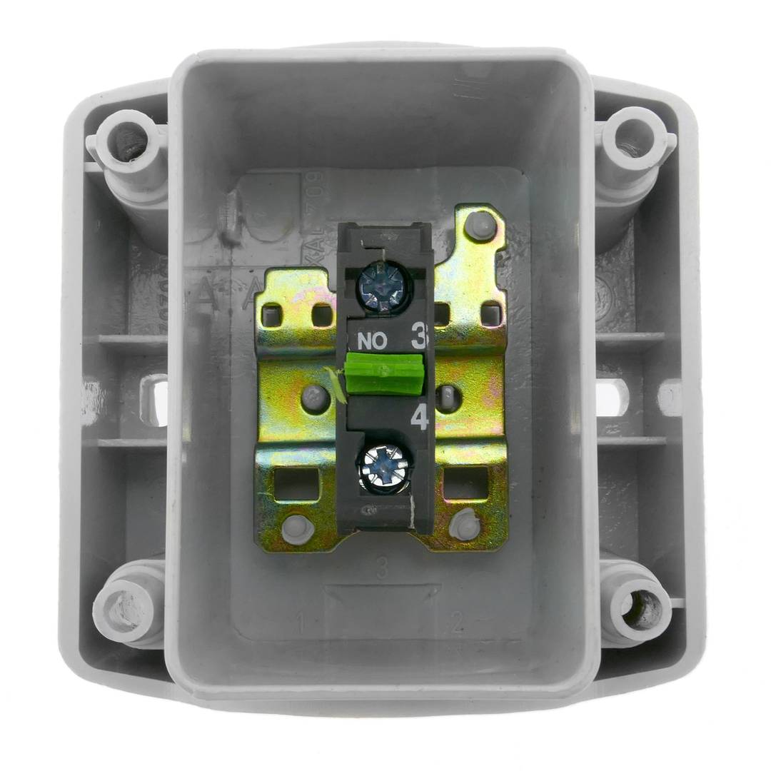 Boîte de commande avec 1 bouton poussoir momentanés vert 1NO XAL-D102