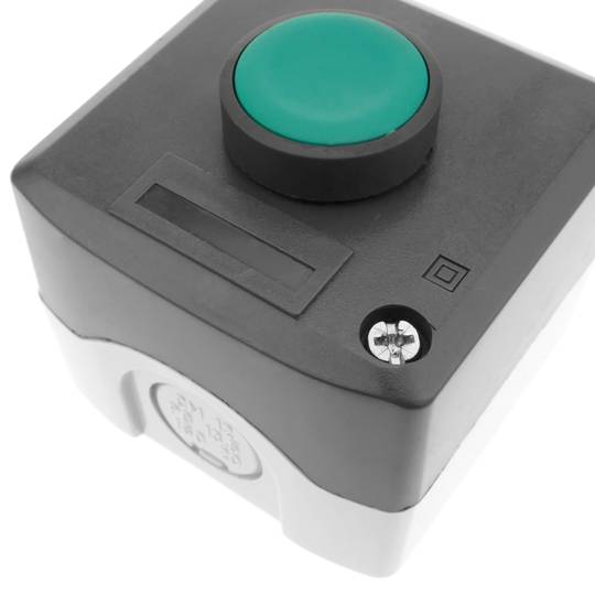 Boîte de commande avec 1 bouton poussoir momentanés vert 1NO XAL-D101