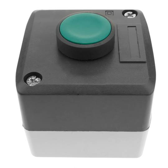 Boîte de commande avec 1 bouton poussoir momentanés vert 1NO XAL-D101