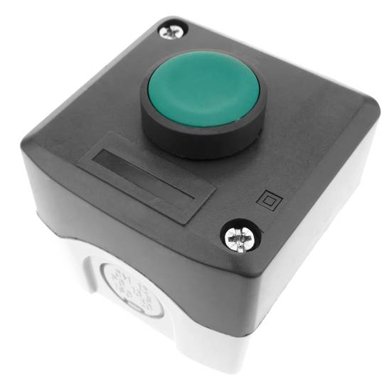 Boîte de commande avec 1 bouton poussoir momentanés vert 1NO XAL-D101