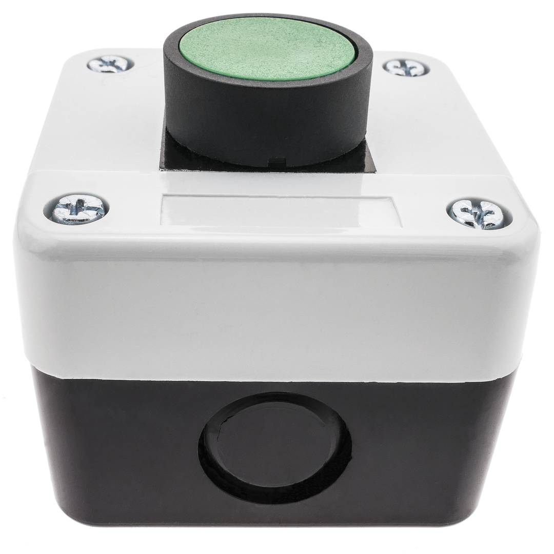 Boîte de commande avec 1 bouton poussoir momentanés vert 1NO étiquette START