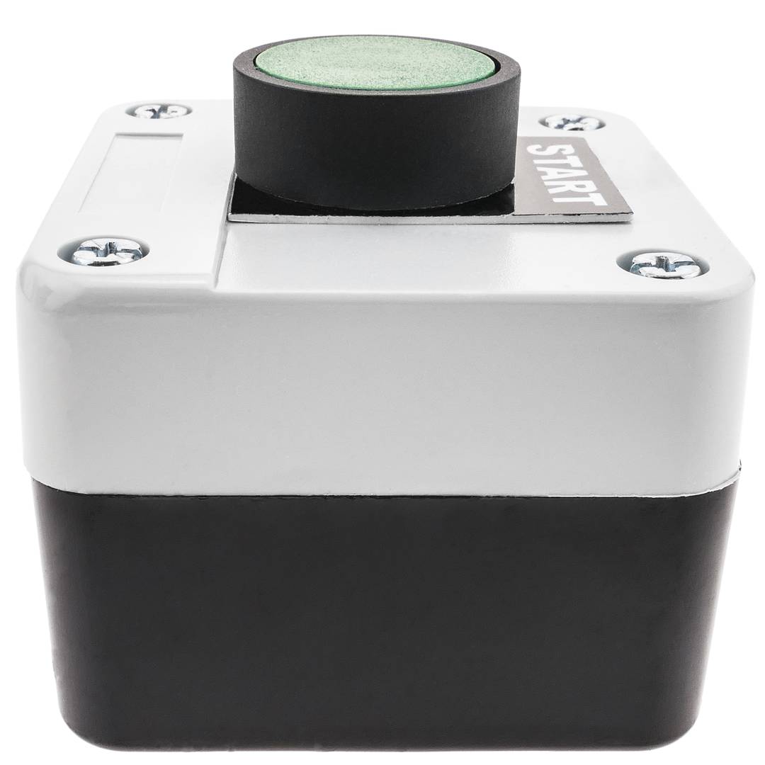 Boîte de commande avec 1 bouton poussoir momentanés vert 1NO étiquette START