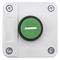 Boîte de commande avec 1 bouton poussoir momentanés vert 1NO symbole START