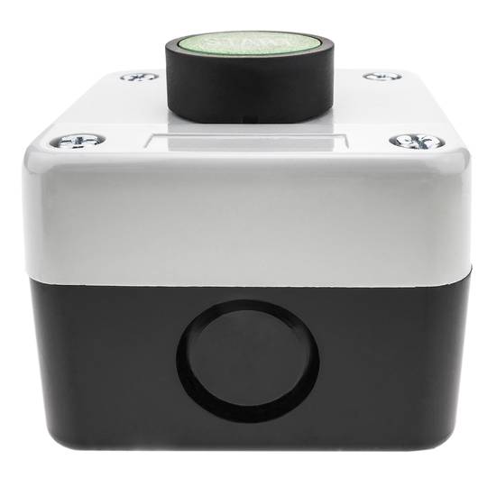 Caja de control con 1 pulsador momentáneo verde 1NO pulsador START