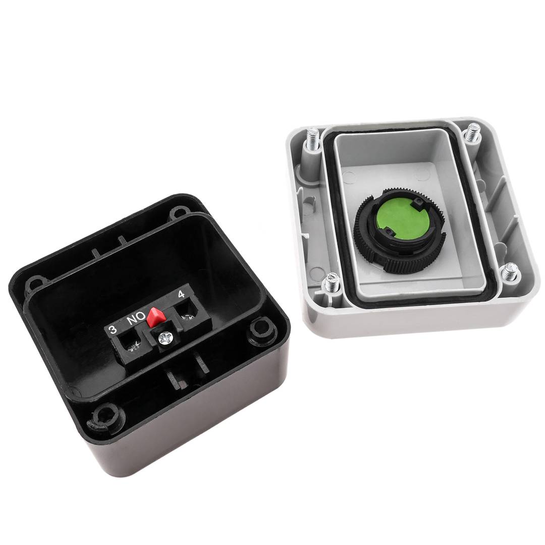 Scatola di controllo con 1 pulsanti momentaneo rosso 1NO STOP