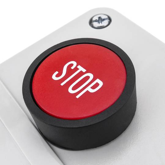 Scatola di controllo con 1 pulsanti momentaneo rosso 1NO STOP