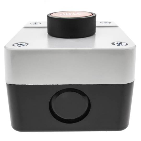 Scatola di controllo con 1 pulsanti momentaneo rosso 1NO STOP