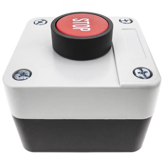 Scatola di controllo con 1 pulsanti momentaneo rosso 1NO STOP
