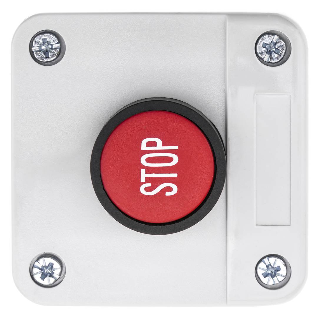 Scatola di controllo con 1 pulsanti momentaneo rosso 1NO STOP