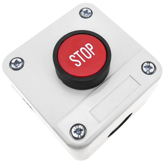Scatola di controllo con 1 pulsanti momentaneo rosso 1NO STOP