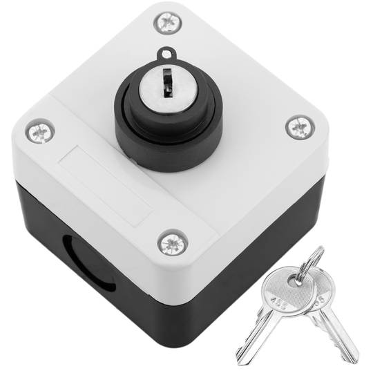 Caixa de control amb 1 selector 1NO 1NC amb clau