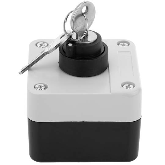 Caixa de control amb 1 selector 1NO 1NC amb clau
