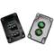 Caja de control gris/blanco con 2 pulsadores momentáneos verde 1NO rojo 1NC con símbolos