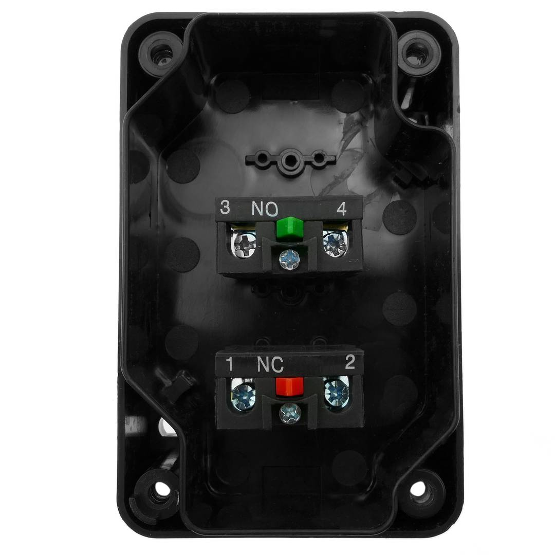 BeMatik Caja de control con 1 pulsador momentaneo verde 1NO START