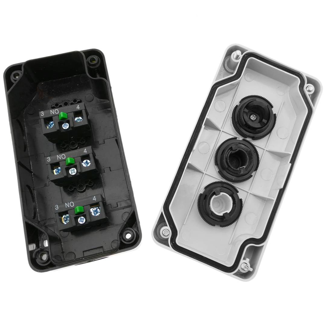 Control box with selector switch and 2 momentary push buttons with ...