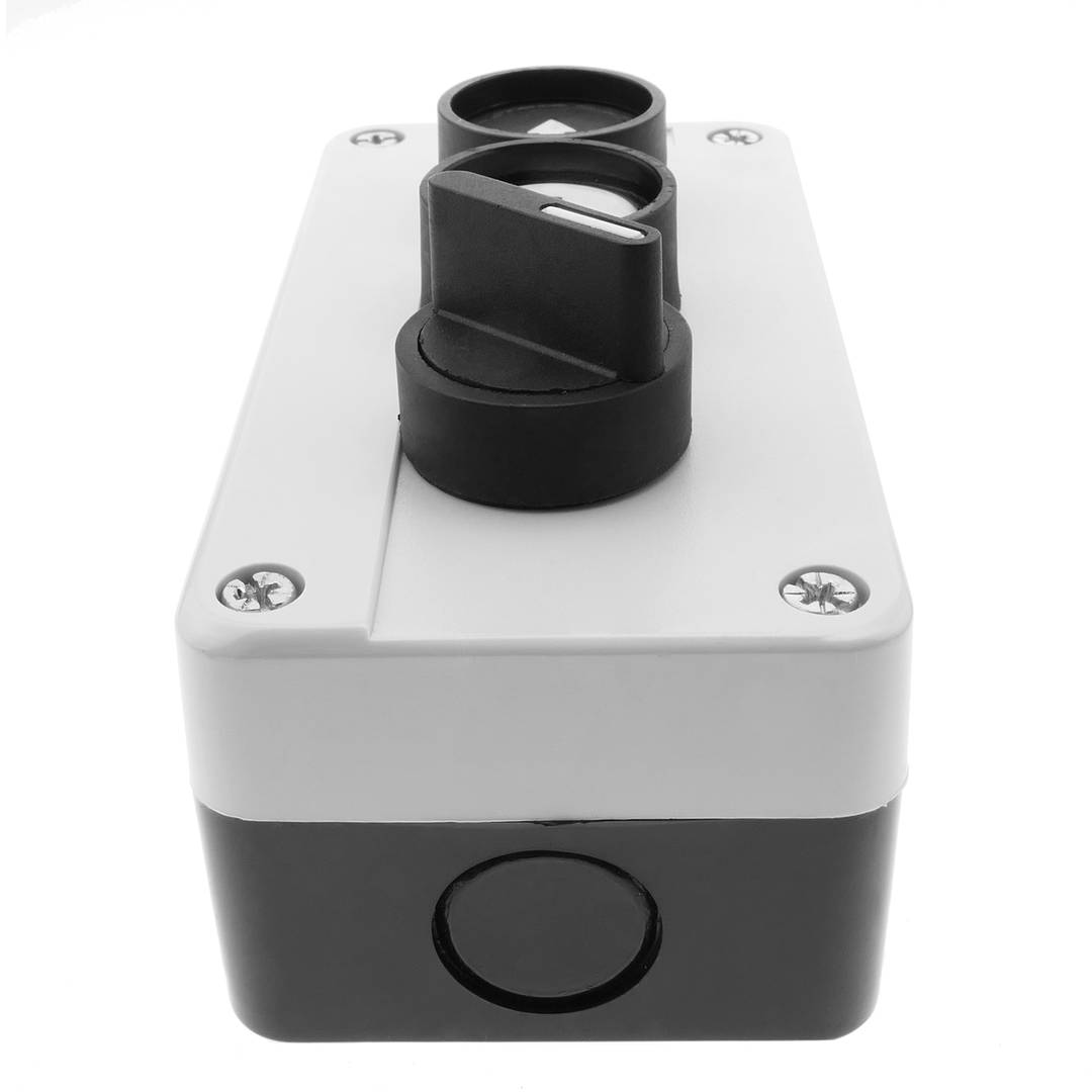 Control box with selector switch and 2 momentary push buttons with ...