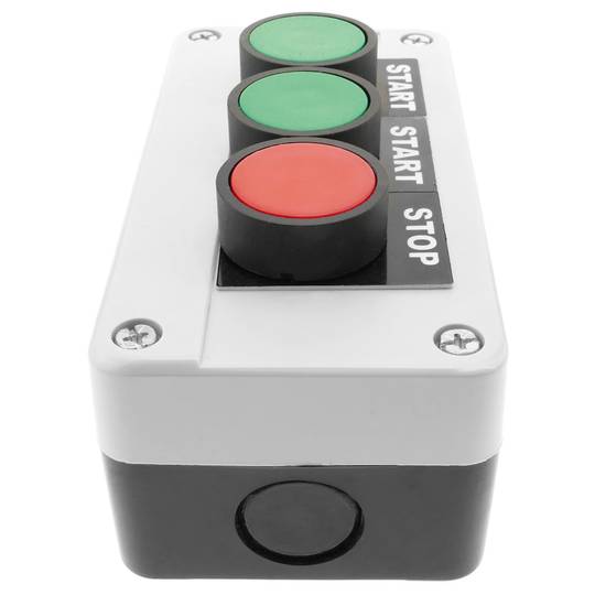 Skrzynka kontrolna z 3 chwilowymi przyciskami zielony 1NO czerwony 1NC