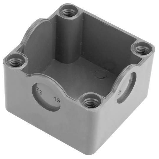 Caixa de controle dispositivos elétricos para 1 botão de pressão ou cinza 22 mm h=80mm