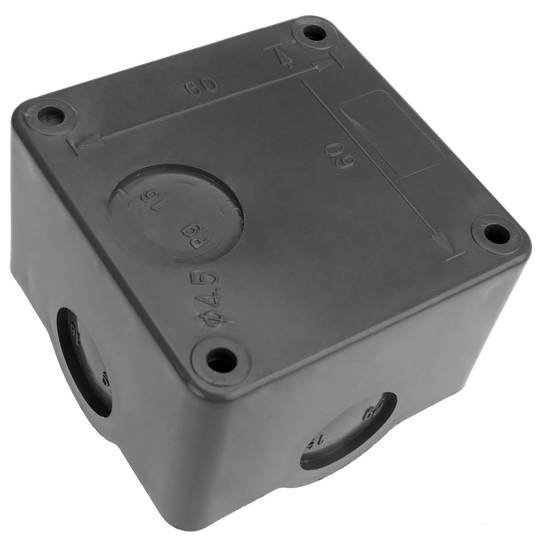 Caixa de controle dispositivos elétricos para 1 botão de pressão ou cinza 22 mm h=80mm