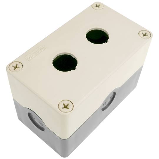 Scatola di controllo dispositivi elettrici per 2 pulsante o interruttore 22 mm grigio h=80mm