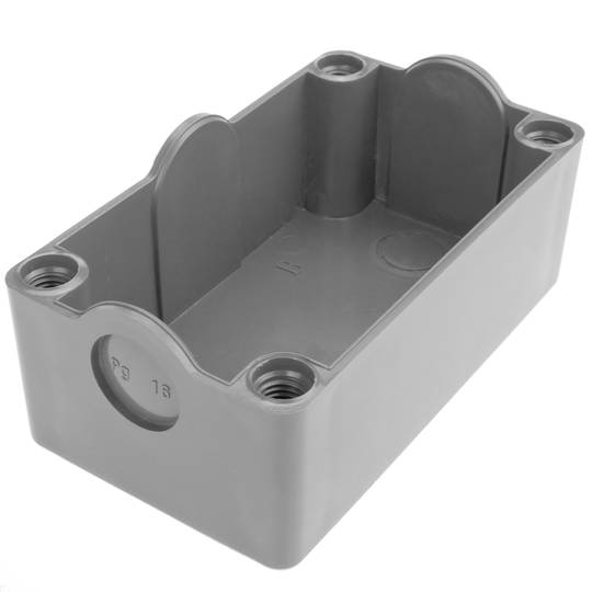 Scatola di controllo dispositivi elettrici per 2 pulsante o interruttore 22 mm grigio h=80mm