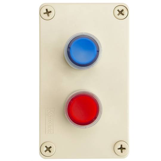 Scatola di controllo dispositivi elettrici per 2 pulsante o interruttore 22 mm grigio h=80mm