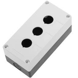 Caja de control de dispositivos eléctricos para 3 pulsadores o interruptores de 22 mm gris h=80mm